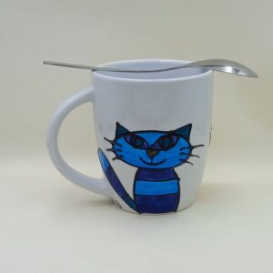 Ręcznie malowany kubek 300 ml "Kolorowe Koty"