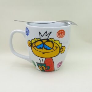 Ręcznie malowany, duży kubek 450 ml "A teraz Księciunio..."