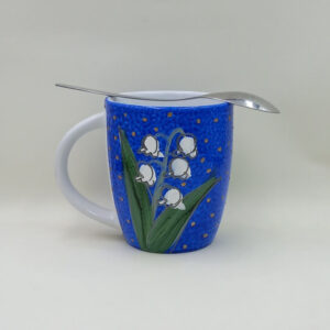 Ręcznie malowany kubek 300 ml "Konwalie"