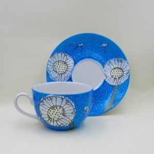 Ręcznie malowana filiżanka 200 ml "Dmuchawce"