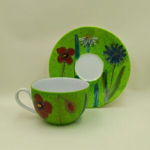 Ręcznie malowana filiżanka 200 ml "Łączka"