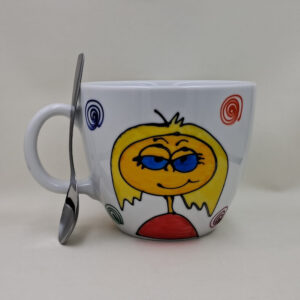 Wielki, ręcznie malowany kubek 1 litr "Nie jestem dziwna..."