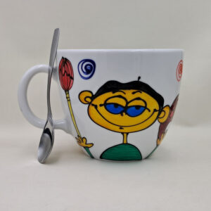 Wielki, ręcznie malowany kubek 1 litr"Nie jestem bałaganiarzem.."