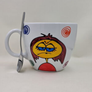 Wielki, ręcznie malowany kubek 1 litr "Jeśli kobieta nie ma racji..."