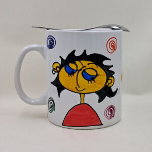 Ręcznie malowany, wielki kubek 900 ml "... 100 % Kobiety"