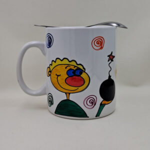 Ręcznie malowany, wielki kubek 900 ml "... Bombowego Faceta"