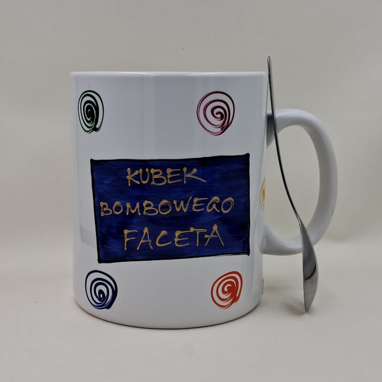 Ręcznie malowany, wielki kubek 900 ml "... Bombowego Faceta" - obrazek 2