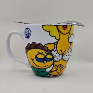 Ręcznie malowany, duży kubek 450 ml "...Miłośnika Dużych..."