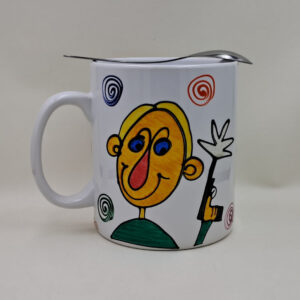 Ręcznie malowany, wielki kubek 900 ml "...wystrzałowego faceta"