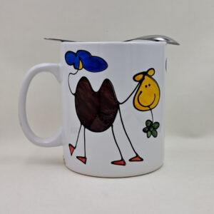 Ręcznie malowany, wielki kubek 900 ml "Człowiek nie wielbłąd..."