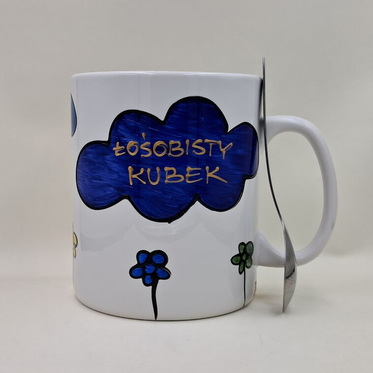 Ręcznie malowany, wielki kubek 900 ml "Łosiobisty kubek" - obrazek 2
