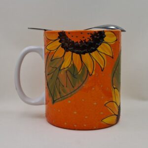 Ręcznie malowany, wielki kubek 900 ml"Słoneczniki"