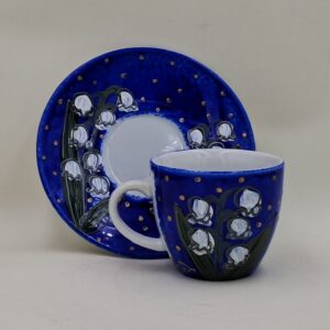 Ręcznie malowana filiżanka espresso 100 ml "Konwalie"