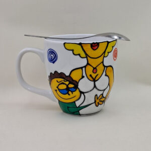 Ręcznie malowany, duży kubek 450 ml" Kubek Pieszczocha"