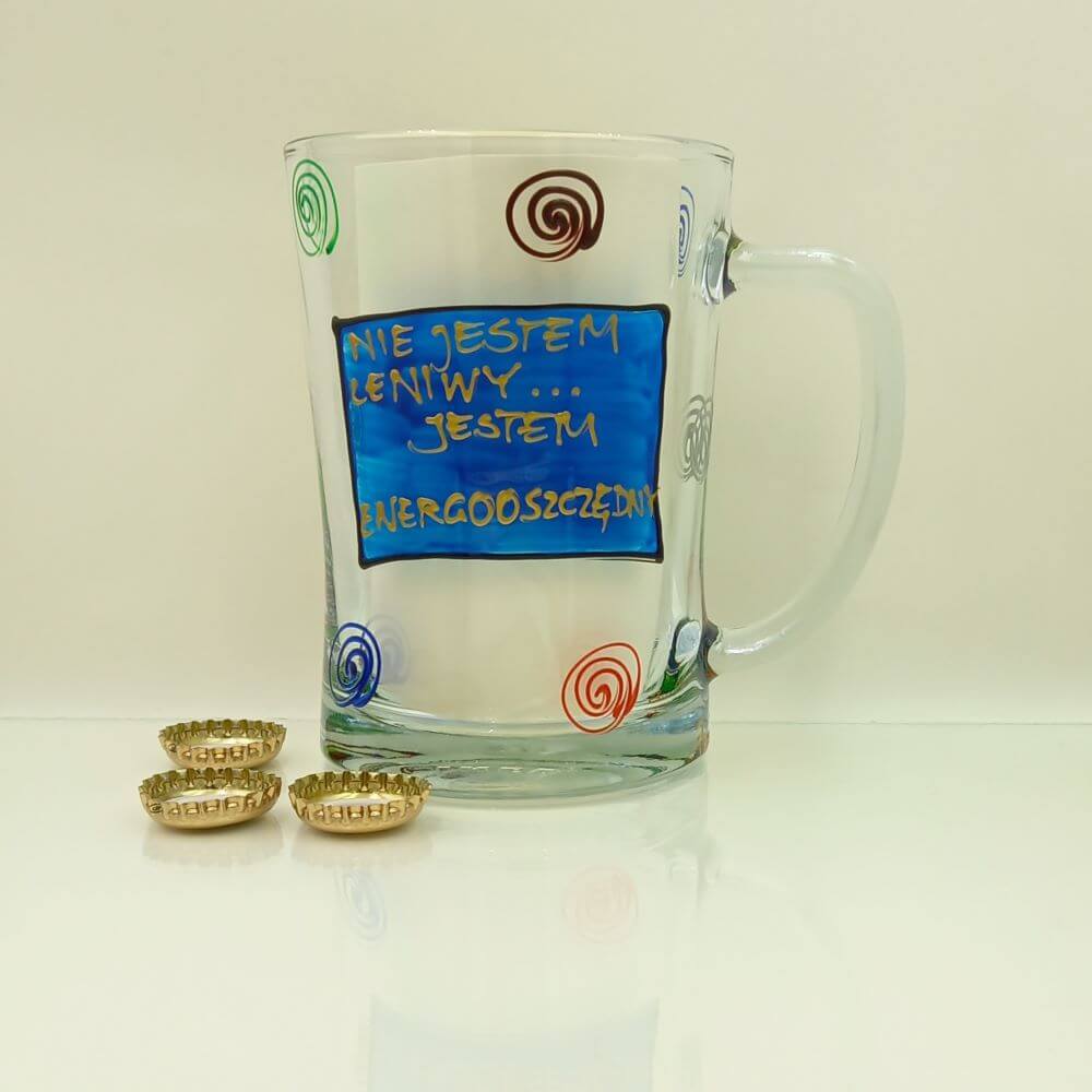 rekodzielo-kufek-szklany-600-ml-nie-jestem-leniwy 1