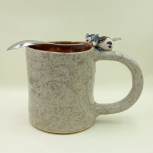 Ręcznie robiony kubek ceramiczny "Krówka"