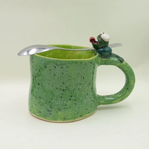 Ręcznie robiony kubek ceramiczny "Żabka"
