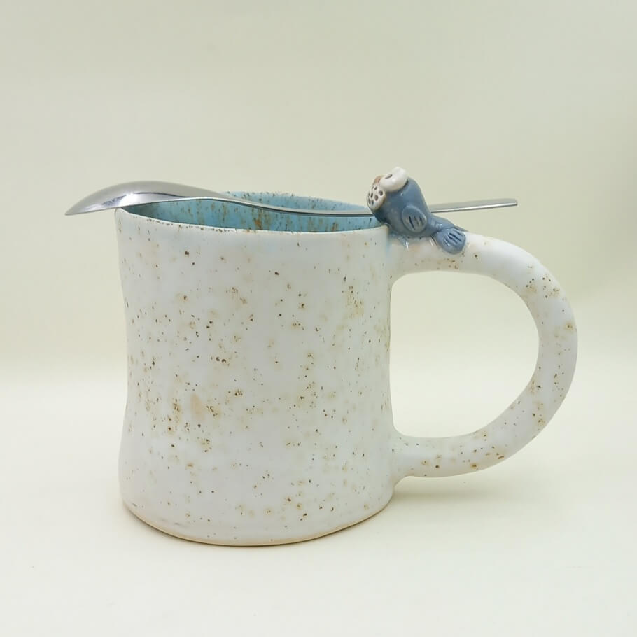 Ręcznie robiony kubek ceramiczny "Foka"