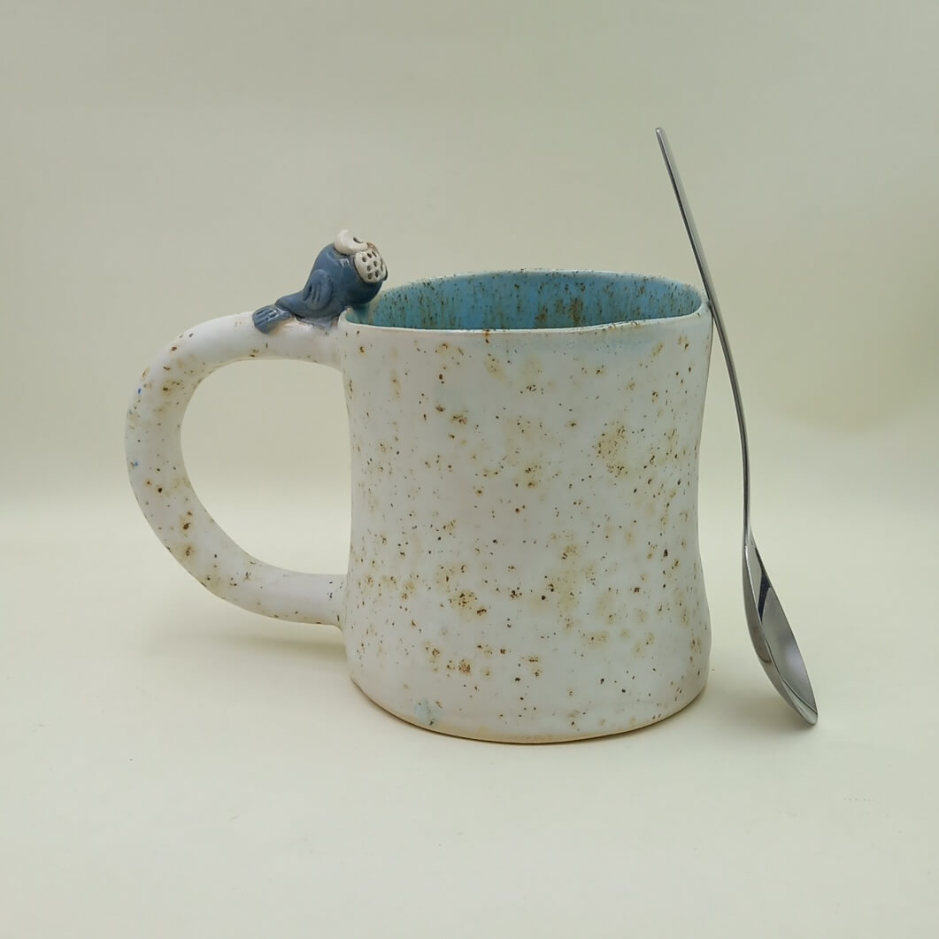 Ręcznie robiony kubek ceramiczny "Foka" - obrazek 3