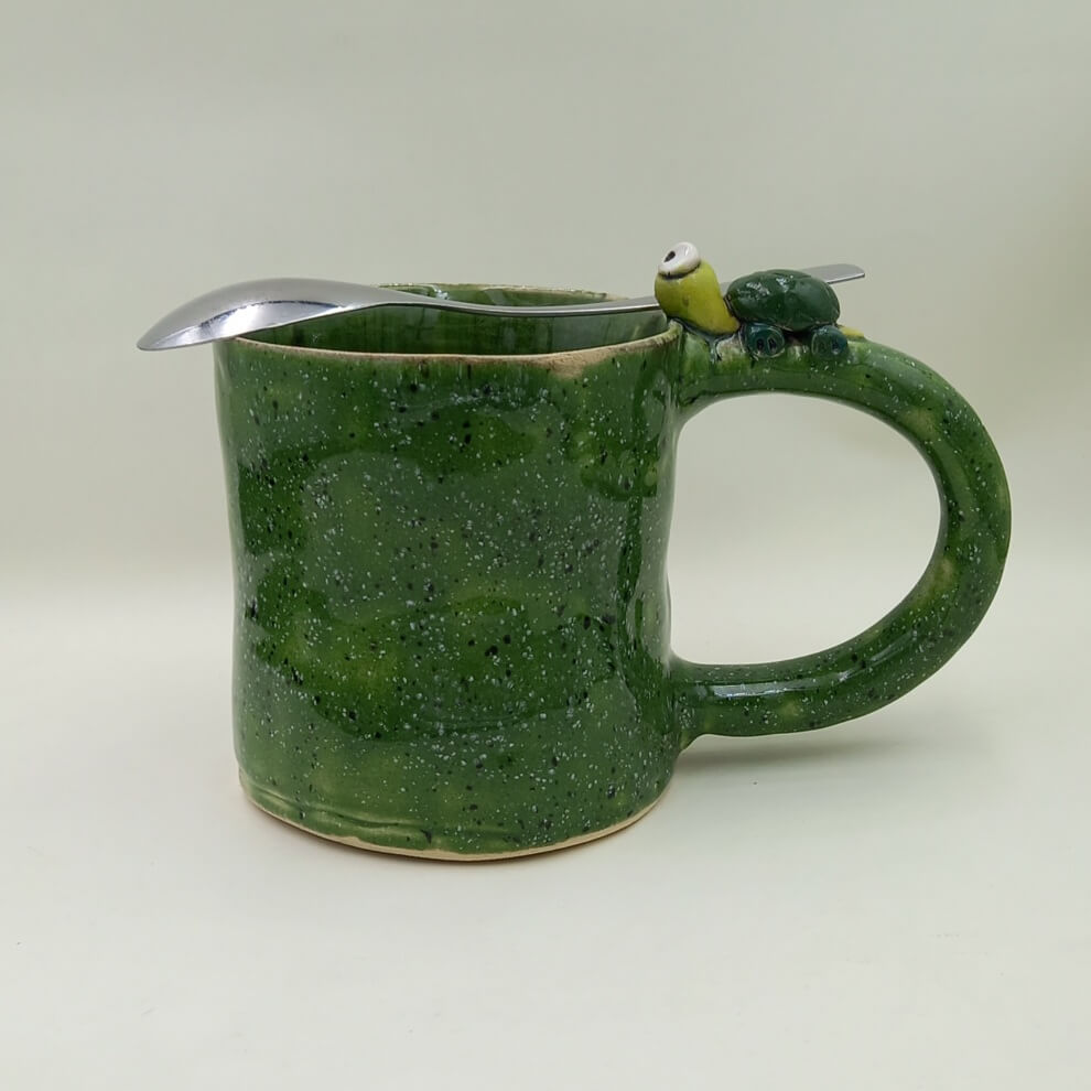 Ręcznie robiony kubek ceramiczny "Żółwik"