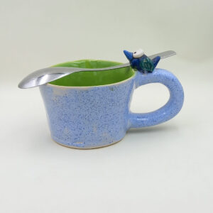 Ręcznie robiony kubek ceramiczny "Ptaszek"