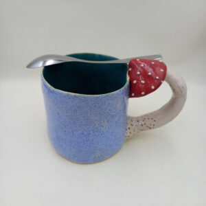 Ręcznie robiony kubek ceramiczny "Muchomor"