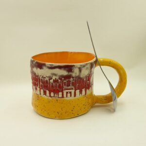 Ręcznie robiony kubek ceramiczny "Kamieniczki Czerwone"