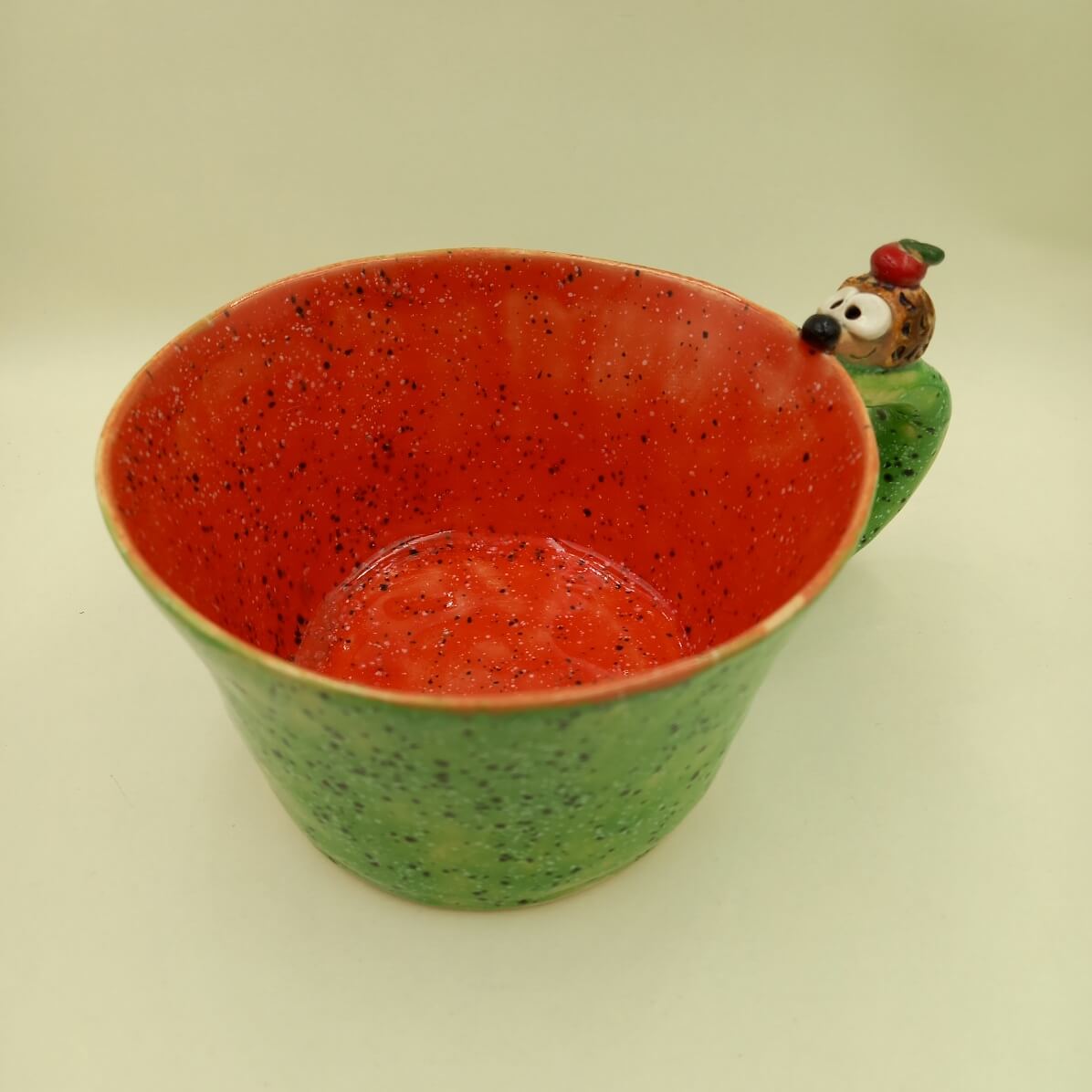 Ręcznie robiony kubek ceramiczny "Jeżyk" - obrazek 2