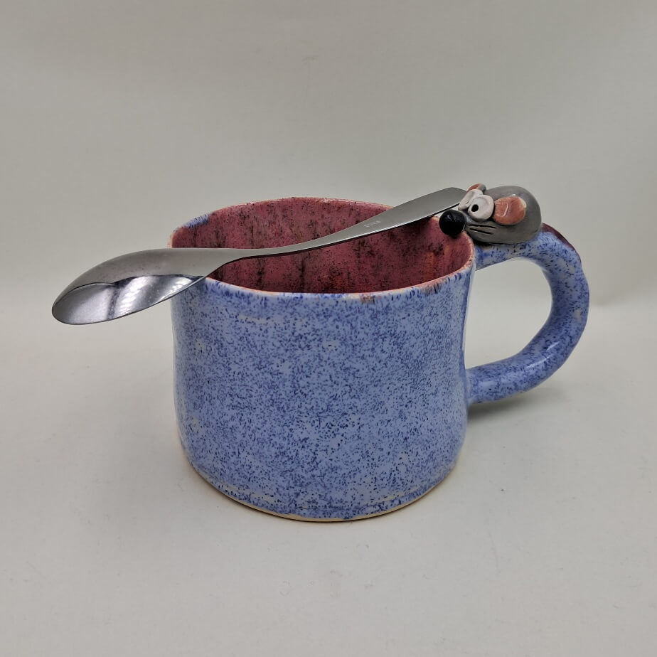 Ręcznie robiony kubek ceramiczny "Myszka"