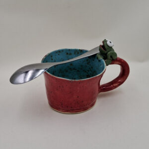 Ręcznie robiony kubek ceramiczny "Żabka"
