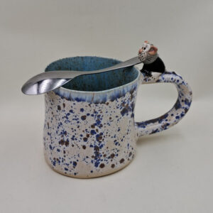 Ręcznie robiony kubek ceramiczny "Kotek Szary I"