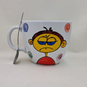 Wielki, ręcznie malowany kubek 1 litr "Nie mogę być miły i..."